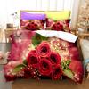 3D Rose Bedding Sets Duvet Cover Set With Pillowcase Twin Full Queen King Bedclothes Bed Linen