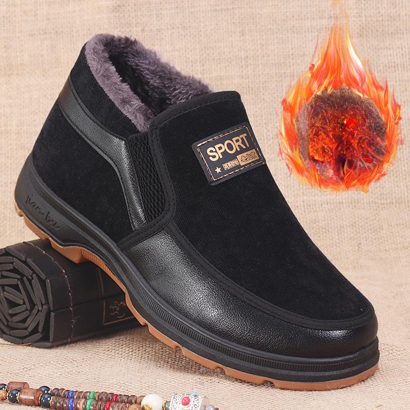 Мужские повседневные туфли без застежек с обувью для ходьбы на открытом воздухе осень и зима