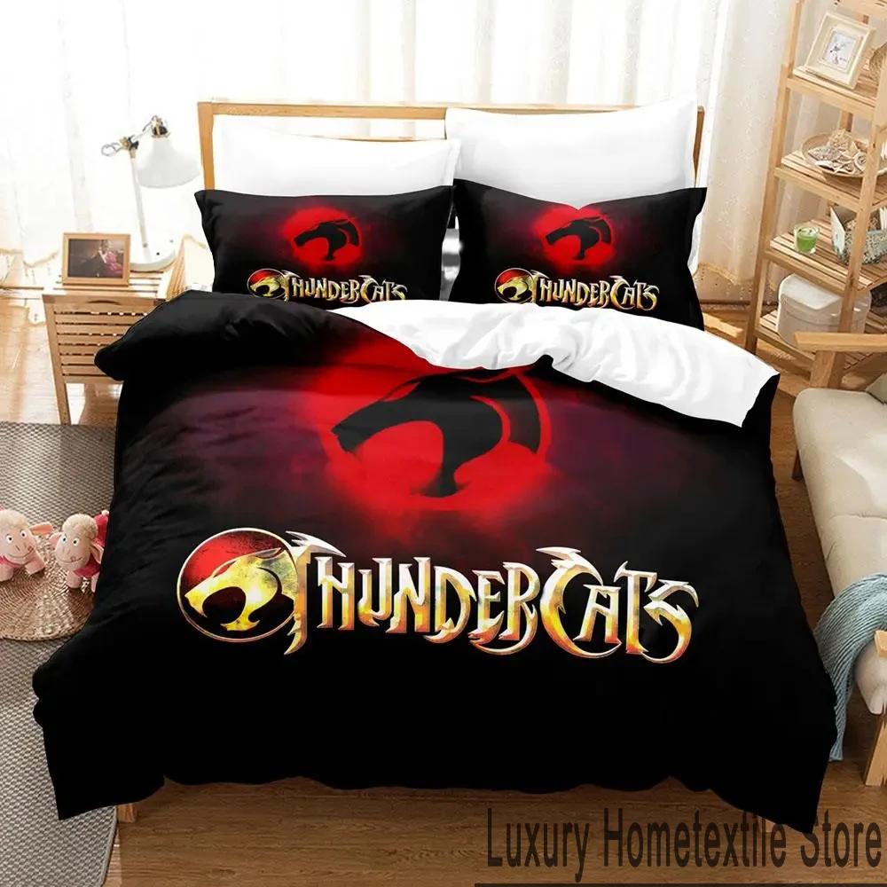 3D Принт Набор Постельного Белья Thundercats Мальчики Девочки Полуторный Двуспальный Королевский Размер Пододеяльник Наволочка Кровать мальчики Взрослый Домашний Текстиль