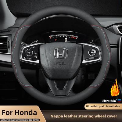 Кожаный чехол на руль автомобиля для Honda CRV Ridgeline HRV Prologue URV Accord ZRV Odyssey WRV BRV Accord Pilot Fit Passport