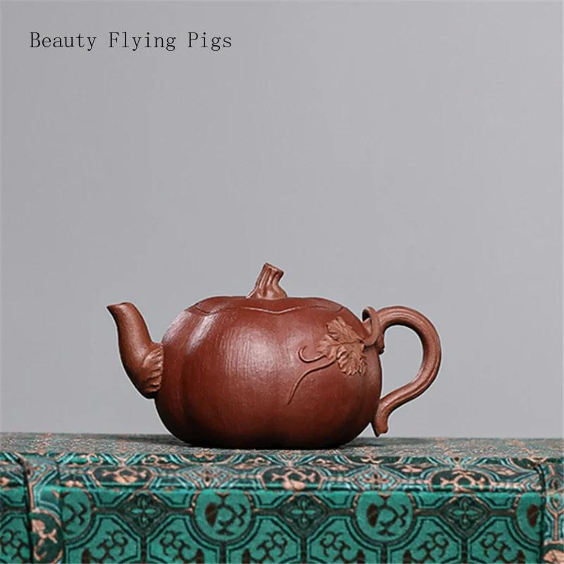 10.7X5.9CM креативный ручной работы фиолетовый глиняный горшок, оригинальная шахта, старая секция тыквы, чайный сервиз, чайник кунг-фу