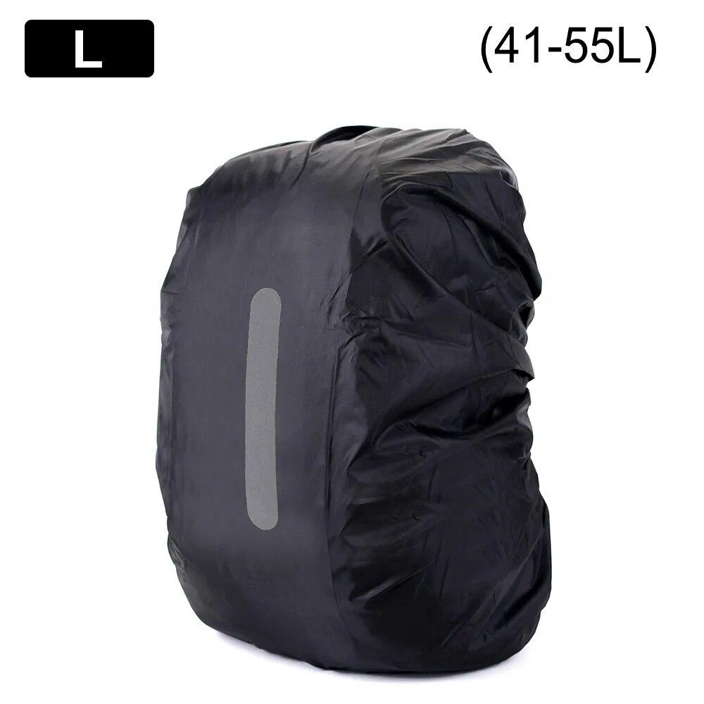 Reflective Waterproof Backpack Rain Cover Outdoor Sport Night Cycling Safety Light Rain Cover Case Bag Camping Hiking 10-70L
