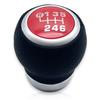 MelHome Car Manual Gear Stick Shift Knob Head Gear Top 6-Speed (Reverse Left, Red) [Used]