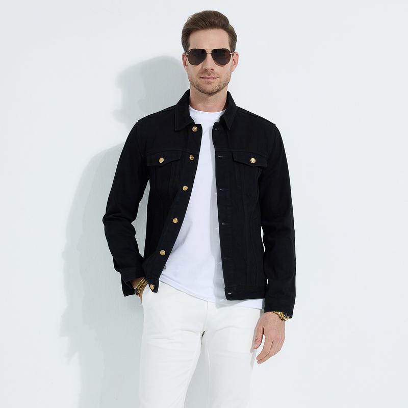 Embroidery Pattern: 2025 Spring Casual Denim Jacket for Men