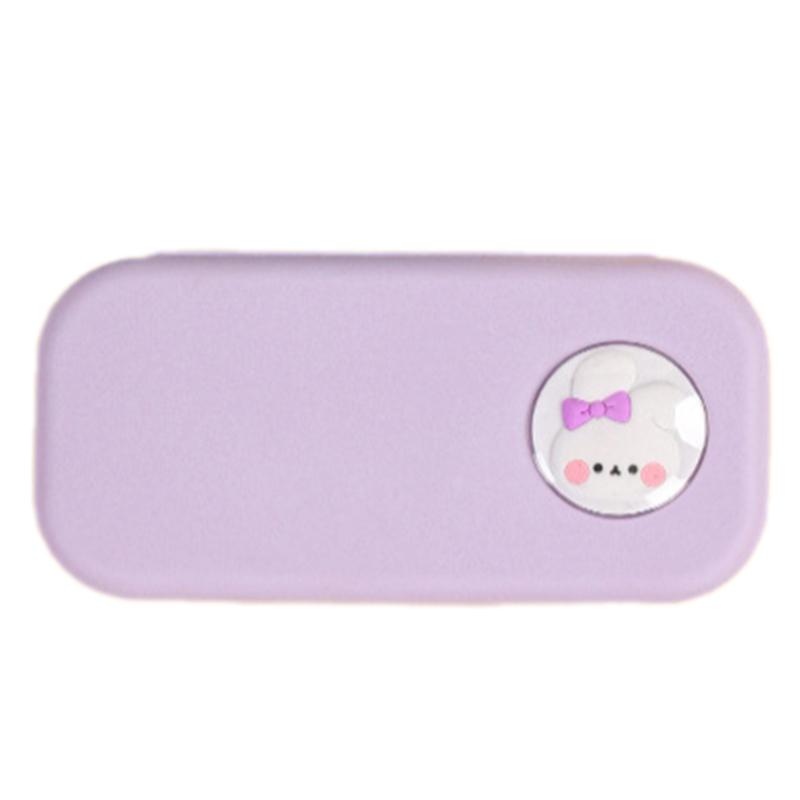 Kawaii Morandi Simple Pencil Case Student Большая вместимость Двухслойный пенал Мультяшный канцелярский органайзер Школьные принадлежности