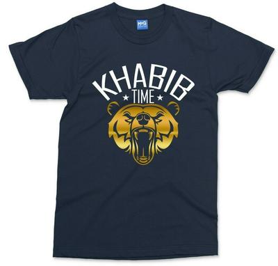 Футболка Khabib Time Нурмагомедова, бойца смешанных боевых искусств, для тренировок в спортзале, мужской.