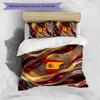 Spain football Printed Bedding 3 Piece Set Cozy Breathable Bed Cover Set as Housewarming Holiday Gift