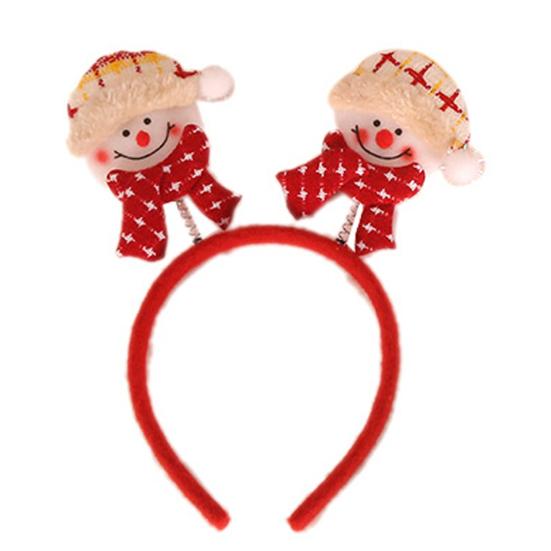 Christmas Headband Santa Claus Reindeer Snowman Bear Plaid Anti-slip Holiday Decoration Adults Kids Cute Xmas Hair Band Hair Accessories Party Props