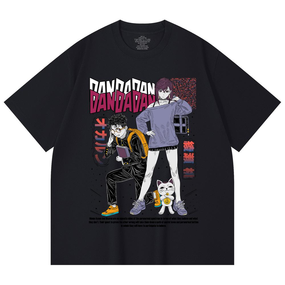 230 Gsm 100% Cotton Dandadan V1 Momo Okarun Print Unisex Heavy Cotton T Shirt