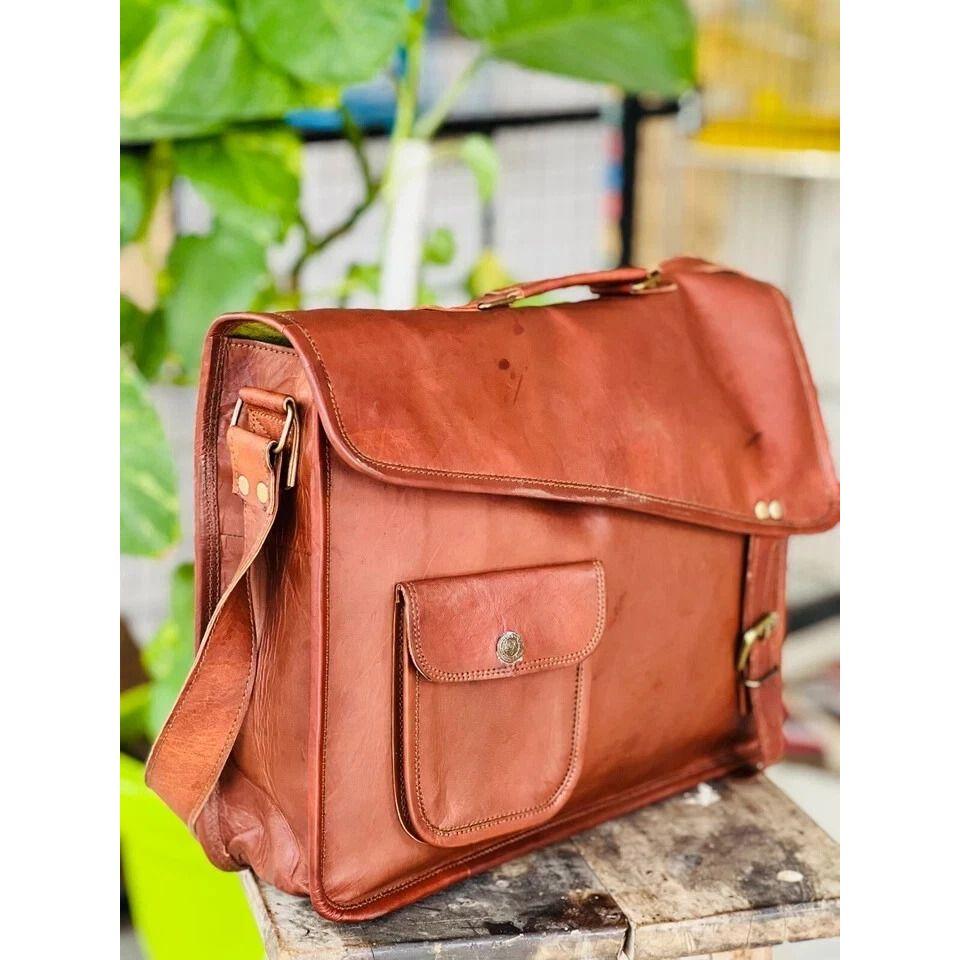 Винтажная сумка-портфель ручной работы из кожи Aprove для ноутбука