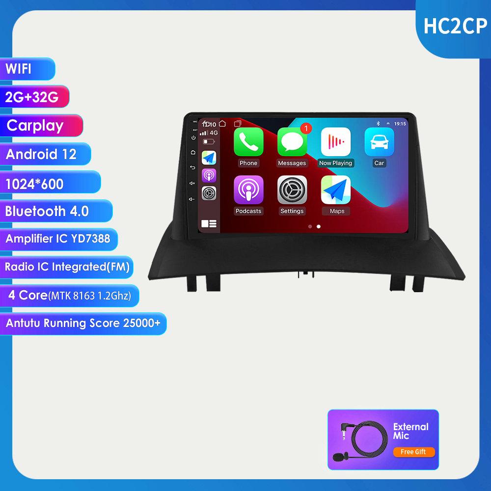 Система 7862 2din Android Autoradio для Renault Megane 2 2002-2009 Автомобильный радиоприемник Мультимедийный видеоплеер Интеллектуальный экран GPS-навигация Головное устройство Carplay 4G