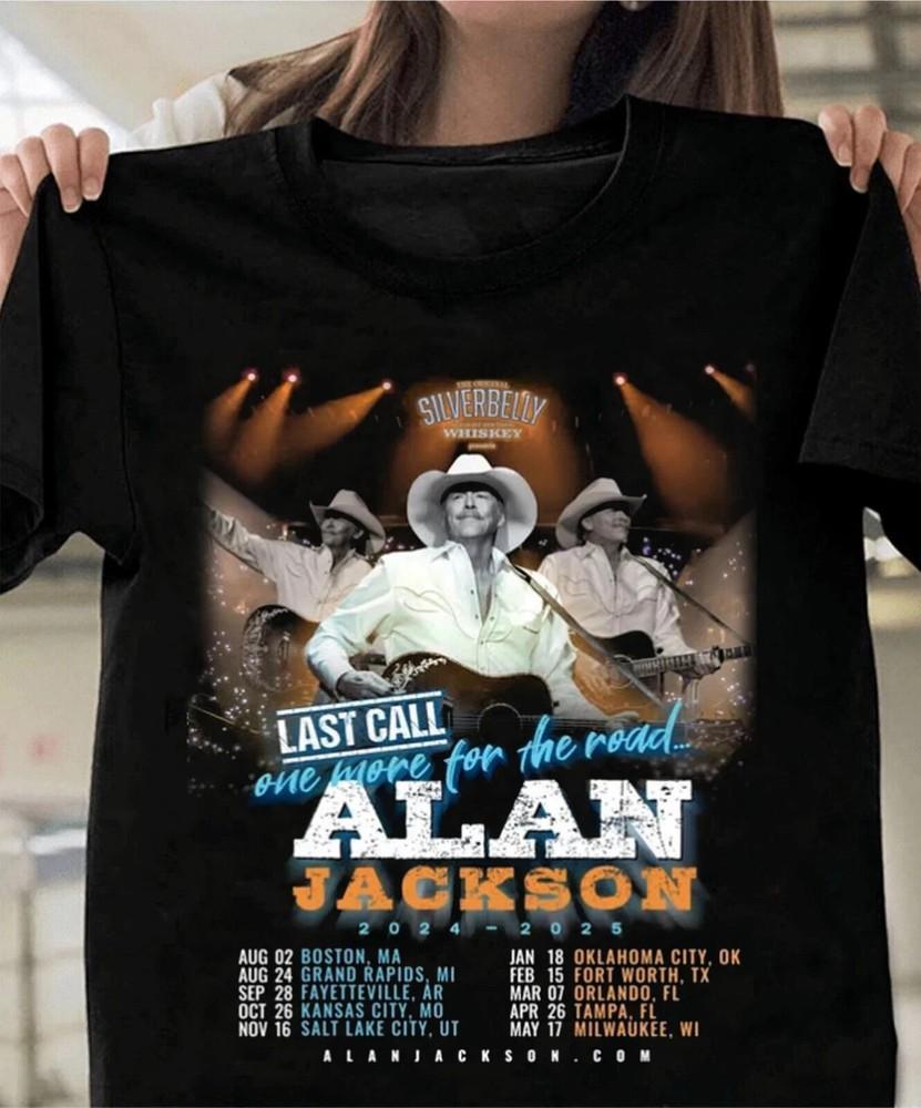 НОВЫЙ Популярный Подарок для Фанатов Alan Jackson Тур 2025 Размеры от S до 5XL Унисекс Футболка SN88 Унисекс Футболка