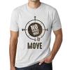 Мужская винтажная футболка Футболка с рисунком No Wrong Way Move Vintage White