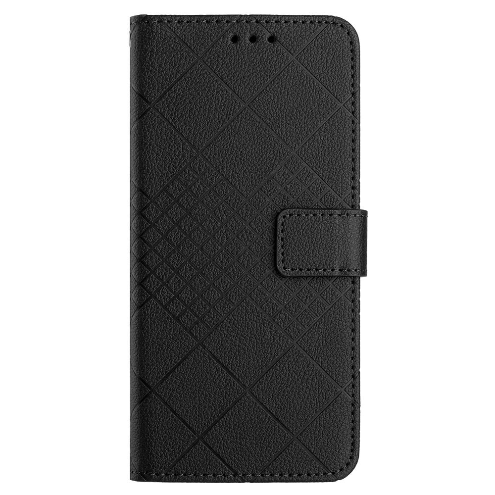 HT06 For Xiaomi Redmi Note 13 Pro 4G/Poco M6 Pro 4G Wallet Phone Case Rhombus Pattern Leather Flip Cover