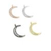 10 Pcs/lot Cute Moon Pendant Micro Inlaid Zircon Accessories DIY Bracelet Necklace Charms for Jewelry Making