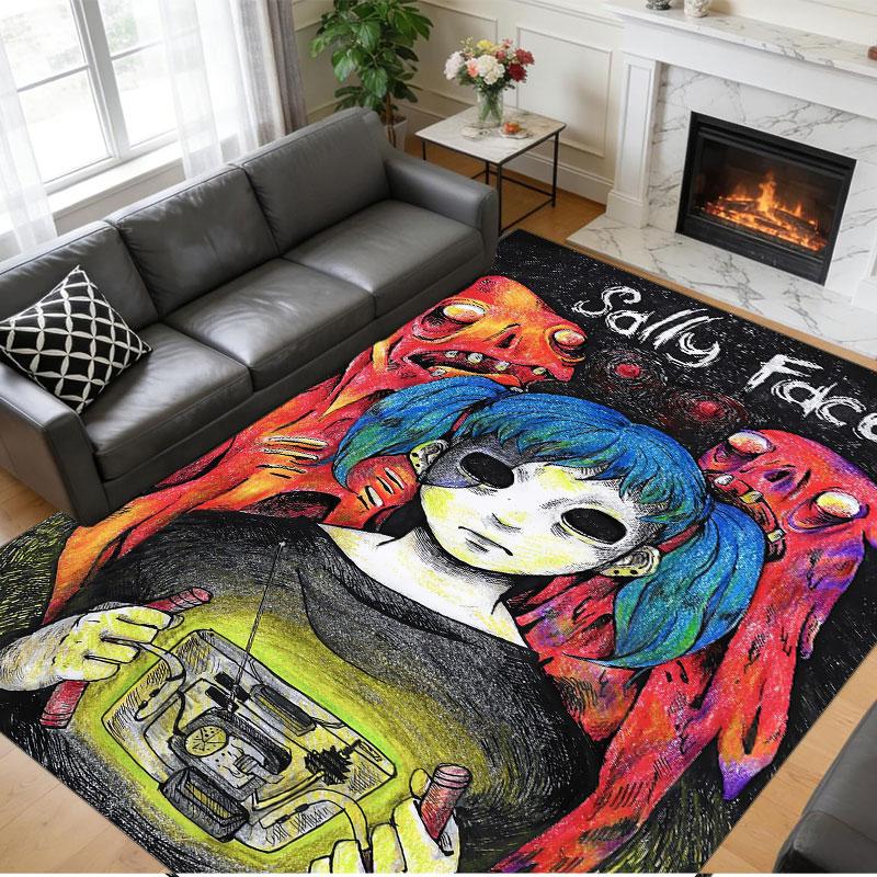 Crystal Velvet Rug Soft Non Slip Indoor Floor Mat Home DecorSally Face