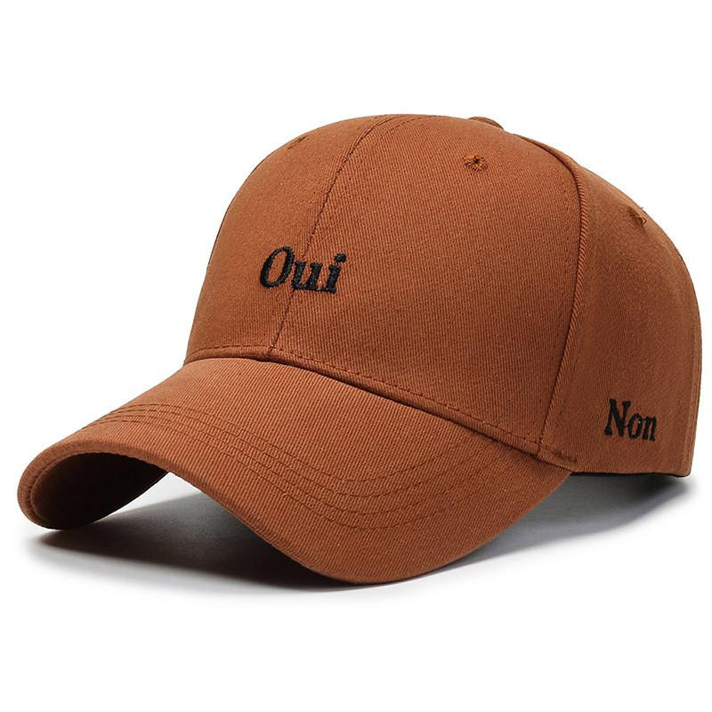 Embroidery Oui Letters Non Duck Cap Girl Spring Autumn Outdoor Sports Running