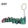 Fun Desk Decoration 3D Printed Articulated Fox Keychain, Flexible Joint Animal Pendant with Metal Jointed Figurine Key Ring, Creative Toy, Bag