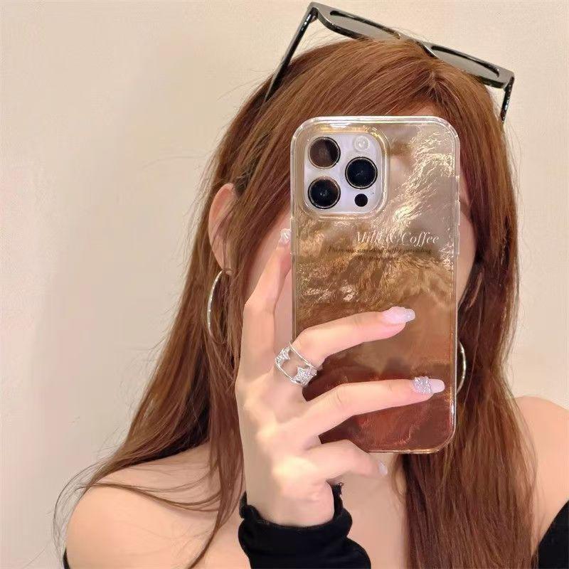 Градиентный чехол "Кофе со льдом" для iPhone 16/17 Pro Max - Высококачественная текстура