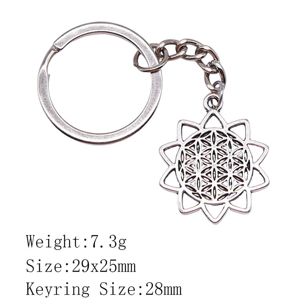 Новые поступления Брелок для ключей Женщина Цветок Жизни Брелок для ключей Biz Новинка в связках ключей
