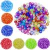 DIY Crafts Colored Background White Letters Loose Beads Necklace Bracelet 50Pcs/lot 7mm Pendant For Jewelry Making Transparent Letter