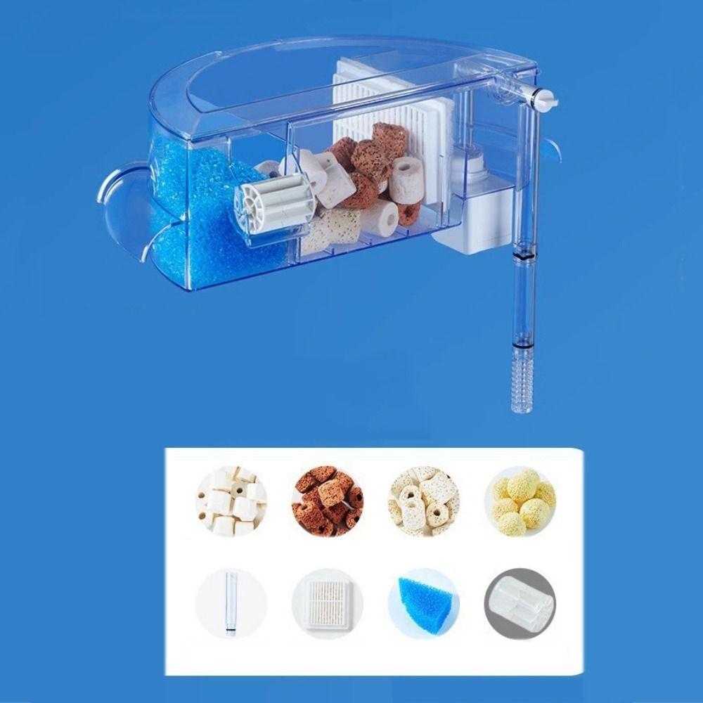 Прозрачный круглый фильтр для аквариума Бесшумный полукруглый фильтр-бокс Водопадный фильтр-бокс Главная