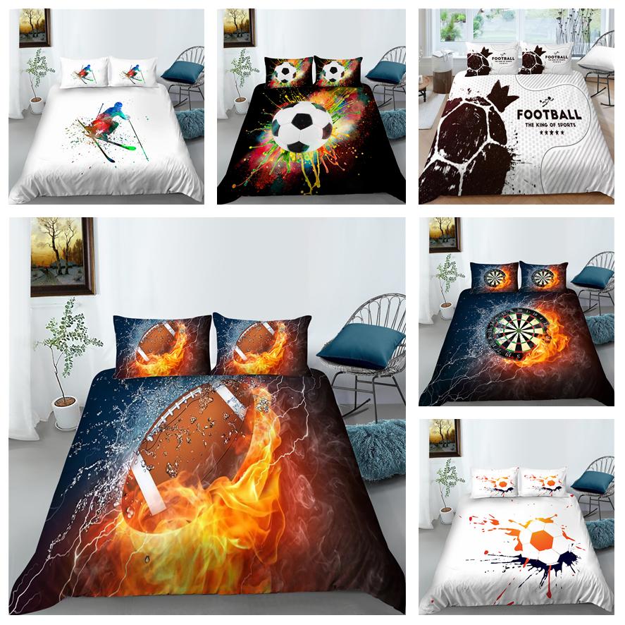 Комплект постельного белья на спортивную тематику, футбольные и другие спортивные серии, пуховые пододеяльники и наволочки с принтом, полноразмерное украшение для дома в Австралии, ЕС, США и Германии.