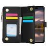 XL-001 For iPhone 16 Pro Max Case Zipper Pocket Wristband Stand Leather Phone Cover