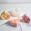 Fashion Molds Rose Love Shape Candle Silicone Mold DIY Aromatherapy Candle Gypsum Handmade Soap Cake Decoration Mold Accessories