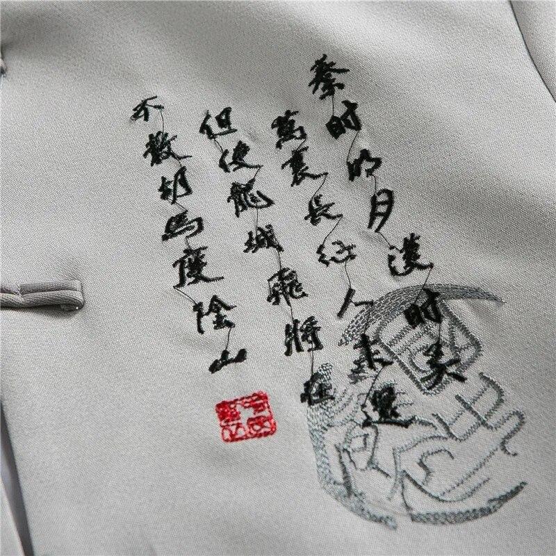 Комплект из 2 предметов, костюм, пальто, брюки, модный мужской повседневный бутик с воротником-стойкой, льняное платье в китайском стиле, блейзеры, куртка, брюки