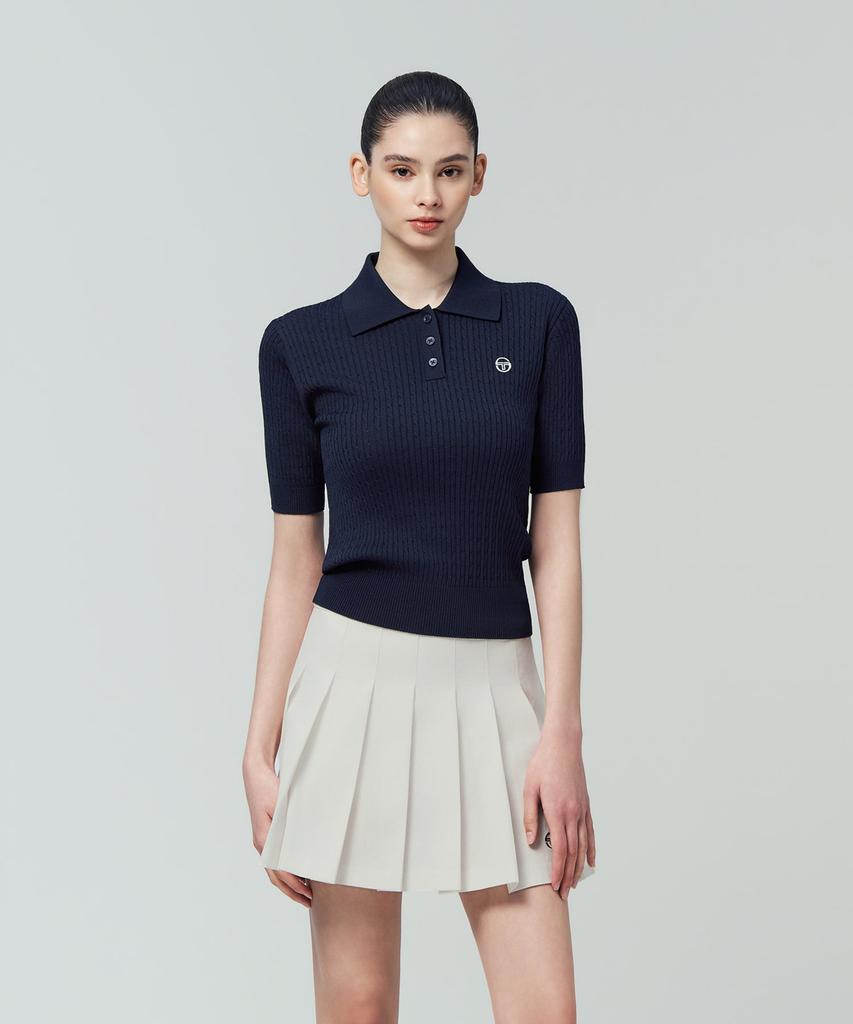 SERGIO TACCHINI W Фреска Вязаный Поло с Косами с Коротким Рукавом