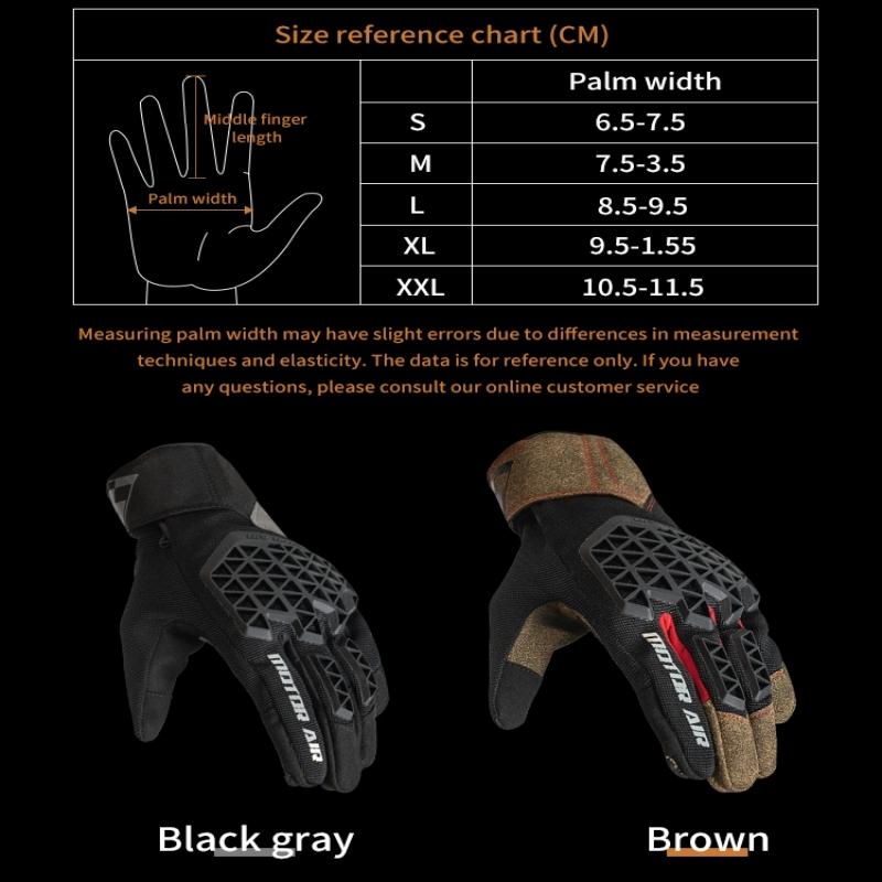 Motor Air New Motorcycle Gloves Riding Gears Summer Breathable Grid Leather Cushioning Shock Absorption Anti-slip Wear-resistant