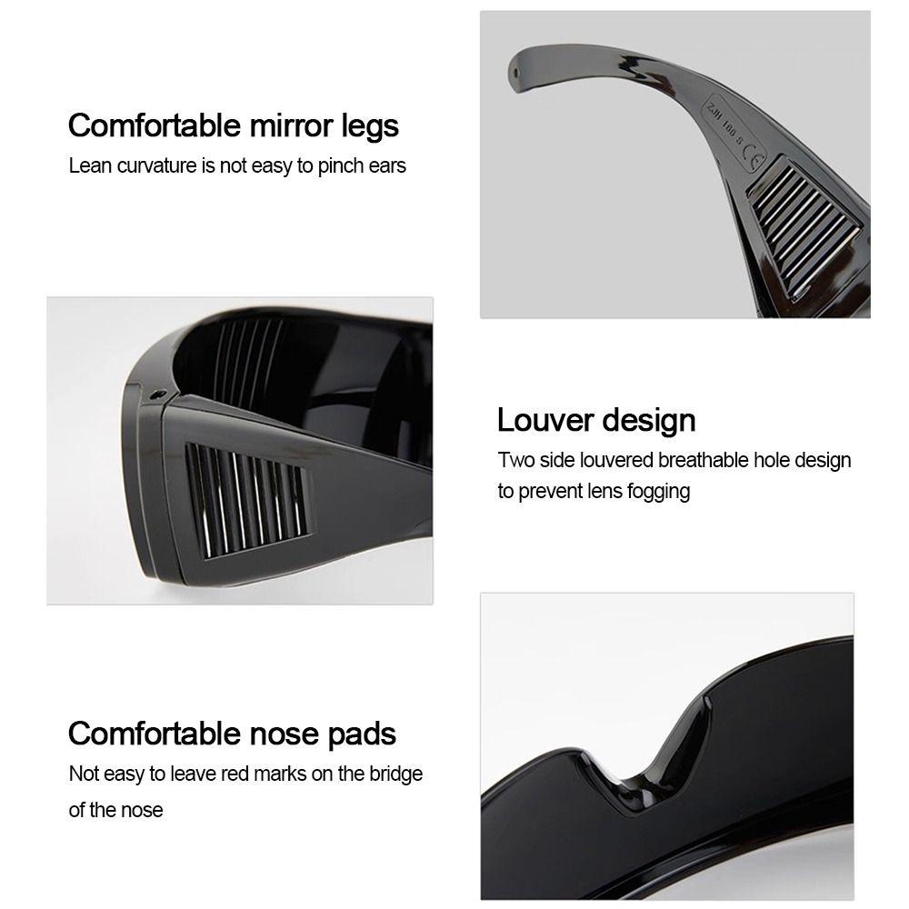 Black Welding Protective Glasses Anti-impact Safety Goggles Scratchproof Welding Glasses