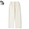 Men's Loose Fit Straight Leg Drape Casual Trousers