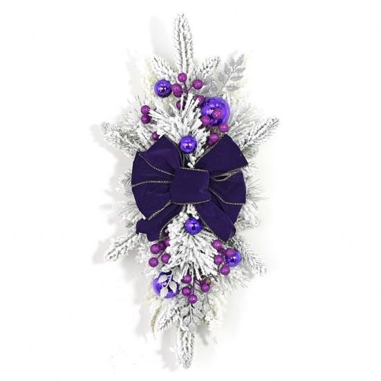 Искусственные рождественские лестничные гирлянды, светодиодные рождественские лестничные гирлянды в форме слезы, снежные матовые светильники, подвесные подвески для перил лестницы, стены, окна