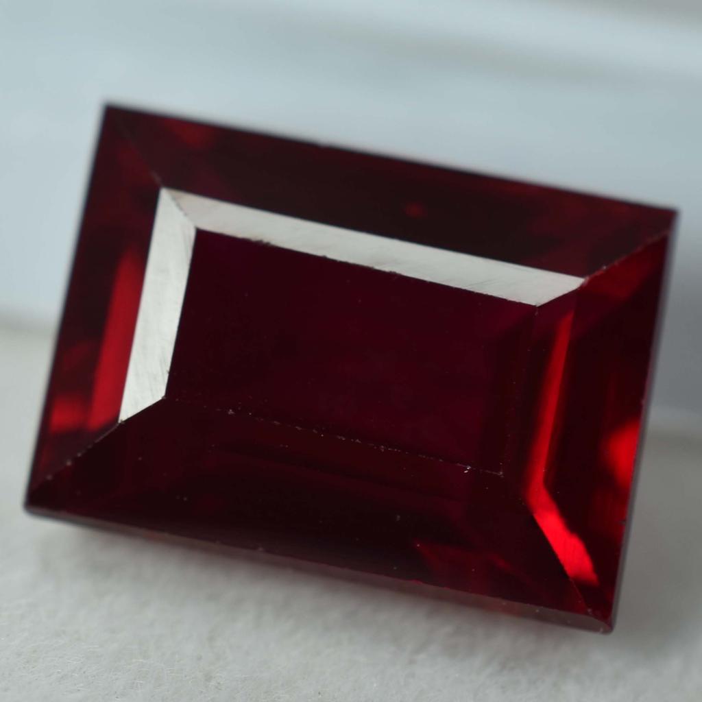 Natural Flawless RED Ruby Rare EMERALD Cut 8.65 Ct Loose Gemstone