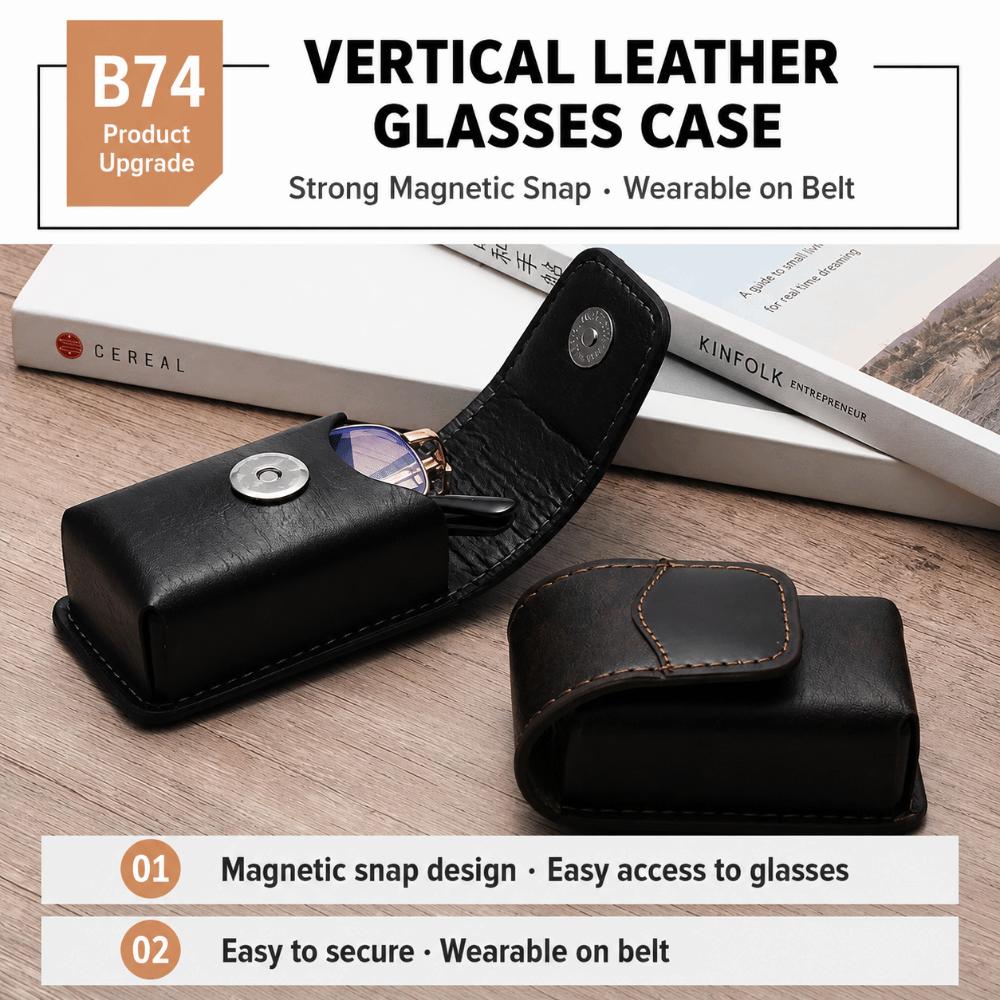 Belt Loop Eyeglass Case Anti Squeeze Fold Spectacle Box Waist Carry Pack Daily Outing