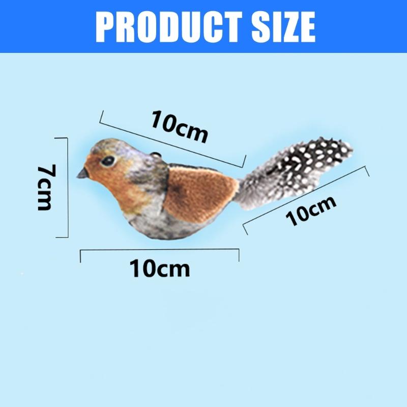 Игрушка для кошек Птица Чирикающая Интерактивная игрушка-птица Дразнящий воробей Забавная игрушка для упражнений для домашних кошек для игры и упражнений