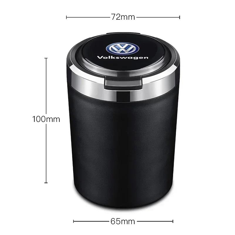 2025 Hot Car Logo Ashtray With Led Light For Volkswagen VW Jetta Polo T4 T5 T6 Sharan Touareg Gol T-Cross Touran Car Styling Acc