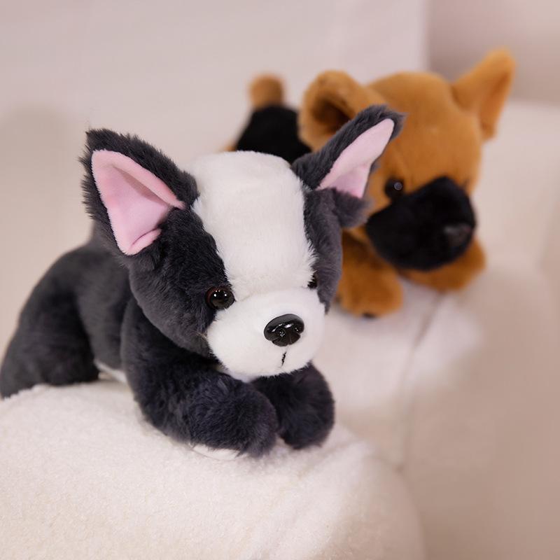 Милая имитация куклы корги хаски, плюшевая игрушка, кукла щенка собаки, кукла бульдога, детская тряпичная кукла