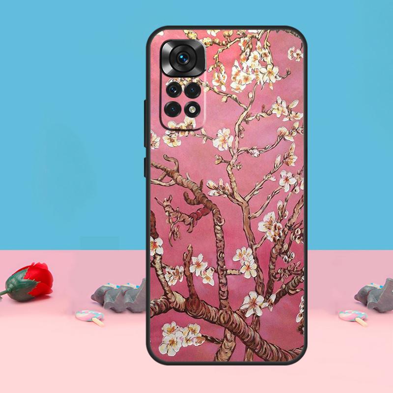 Чехол «Цветущий миндаль» для Xiaomi Redmi Note 11 9 10 12 13 14 15 Pro Plus Чехол для Redmi 14C 10C 12C 13C 15 C