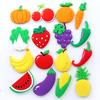 Fridge Magnets 3D Paster Cartoon Kids Gifts Blackboard Home Decoration Vegetables Fruits Decoration Food Sticker Jewelry Accessory