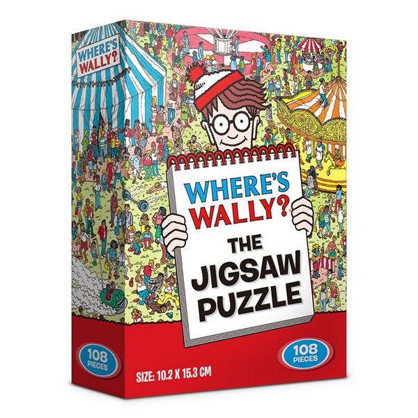 Find Wally Amusement Park Mini Jigsaw Puzzle AL108-101, Mixed Colors, 108 Pieces Jigsaw Puzzle, Childrens Games, Educational Toys