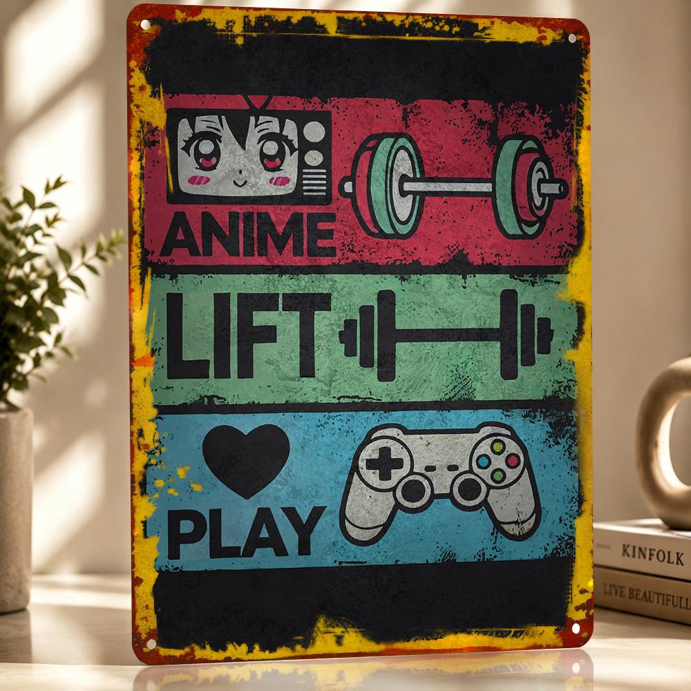 Anime Lift Play D Printed Texture Poster Personalized Wall Art Retro Metal Tin Signs for Luxury Decoration Home Decorations
