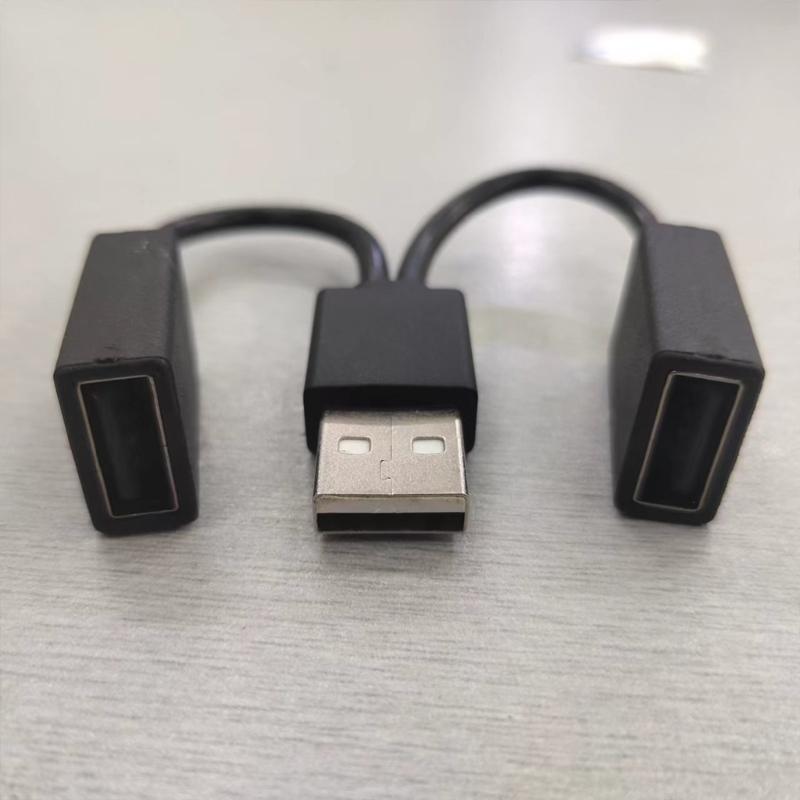 USB-разветвитель, 1 штекер на 2 гнезда, USB-удлинитель, зарядный шнур, адаптер питания, преобразователь-сплиттер