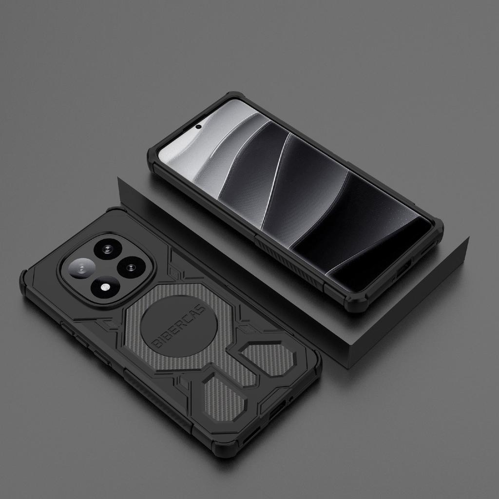 BIBERCAS J-16 Series For Xiaomi Redmi Note 14 Pro+ 5G Case Compatible with MagSafe Anti Drop TPU+PC Phone Cover