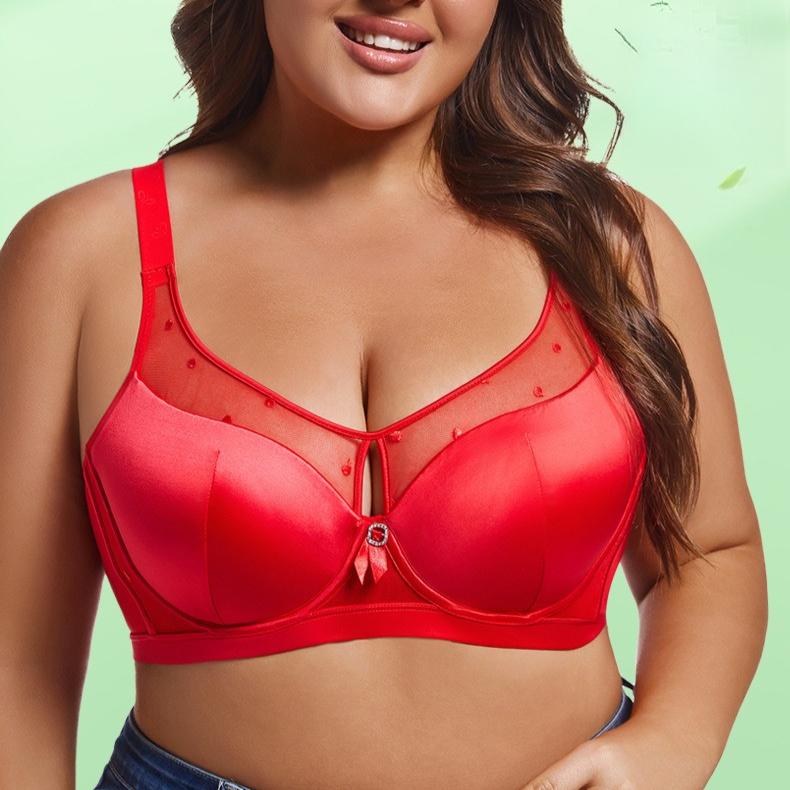 Soft Steel Ribbed Smooth Bra Women's Plus-size Seamless Underwear Women's Strapless Anti-glare Back-gathering Bra