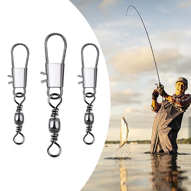 200 шт. Рыболовные вертлюжки-бочонки из высокоуглеродистой стали, Рыболовные бочонки, Соединители лески, Соединители рыболовных приманок, Инструмент, Прочный