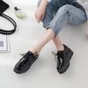 Модные кожаные туфли с акцентом на броги, британский стиль, туфли на платформе со шнуровкой, туфли на танкетке, повседневная обувь, стиль преппи HZB