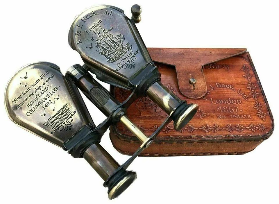 Antique Brass Binocular Maritime Vintage Gift Nautical Monocular Telescope Gifts